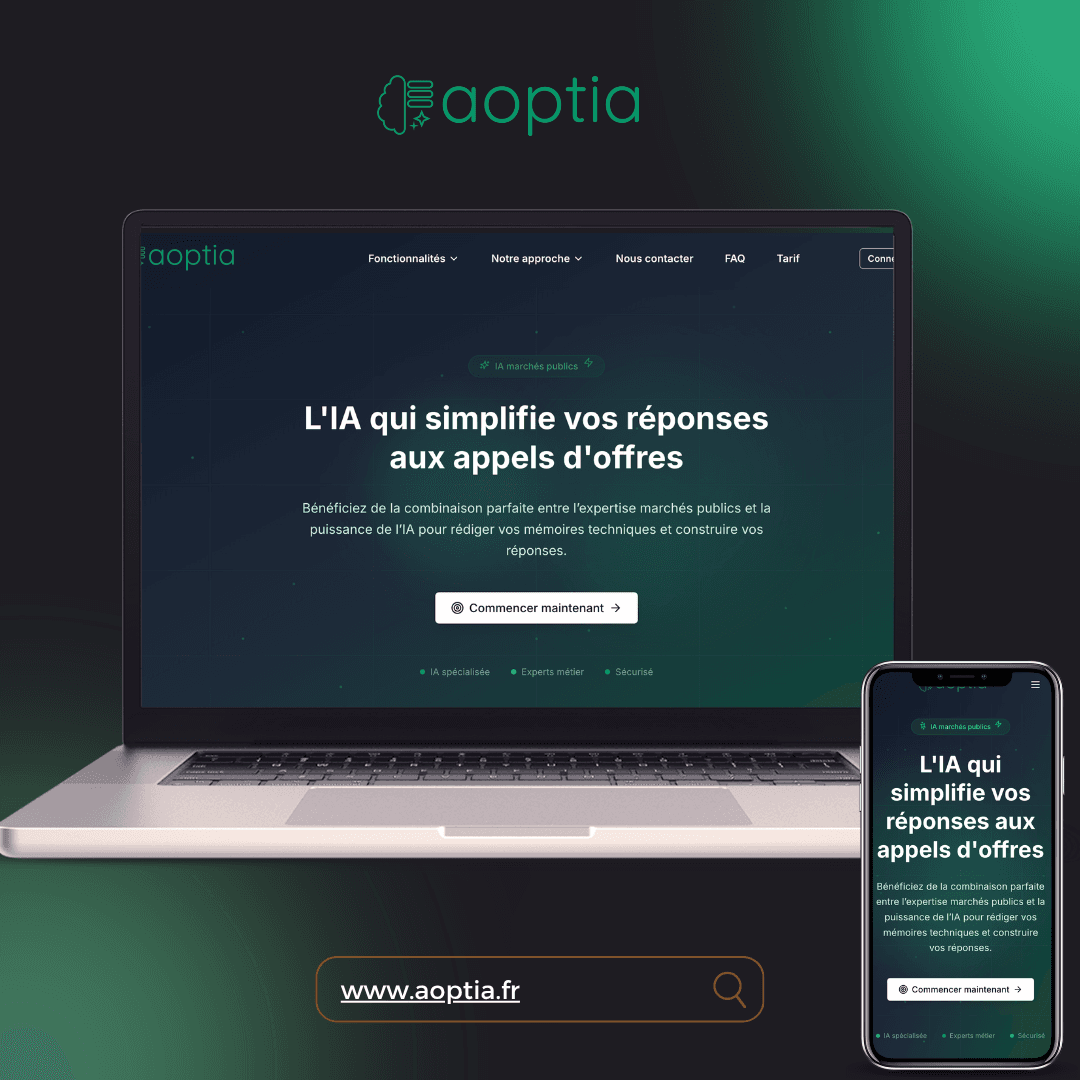 Projet Aoptia - Site vitrine